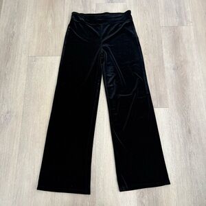 Perfectly Dressed Kids Large 10 12 Wide Leg Pants Black Velvet Pull On Soft